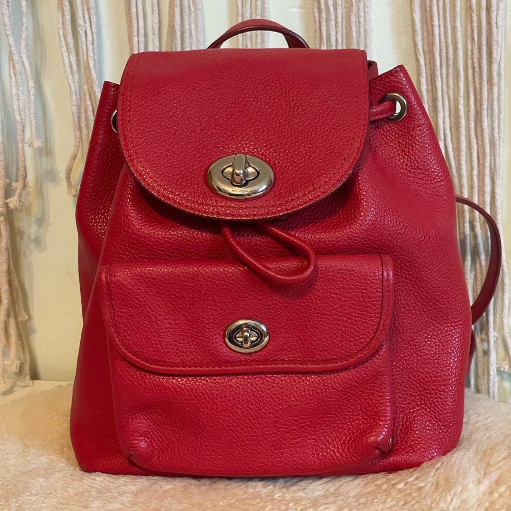 COACH Red Mini Backpack